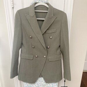 NWT Women’s Wool Blazer Jacket Double Breasted Military Style Coat